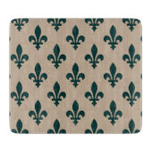 Lilie Pattern, Royal French Green on Cream Schneidebrett (Vorderseite)
