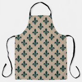Lilie Pattern, Royal French Green on Cream Schürze (Vorderseite)