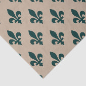 Lilie Pattern, Royal French Green on Cream Seidenpapier (Ausschnitt)
