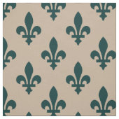 Lilie Pattern, Royal French Green on Cream Stoff (Muster)
