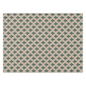 Lilie Pattern, Royal French Green on Cream Tischdecke (Vorderseite (Horizontal))