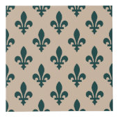 Lilie Pattern, Royal French Green on Cream Würfel (Vorderseite)