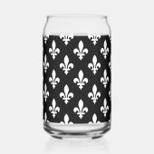 Lilie Pattern, Royal French, White on Black Dosenglas (Rückseite)