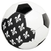 Lilie Pattern, Royal French, White on Black Fußball (Dreiviertel)