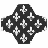 Lilie Pattern, Royal French, White on Black Fußball (Flach)