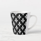 Lilie Pattern, Royal French, White on Black Milchtasse (Rechts)