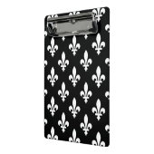 Lilie Pattern, Royal French, White on Black Mini Klemmbrett (Gewinkelt2)