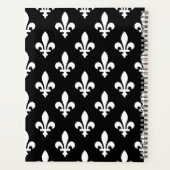 Lilie Pattern, Royal French, White on Black Planer (Rückseite)