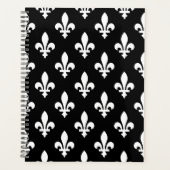 Lilie Pattern, Royal French, White on Black Planer (Vorderseite)