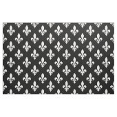 Lilie Pattern, Royal French, White on Black Stoff (Fat Quarter (45,7 x 55,9 cm))