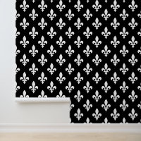 Lilie Pattern, Royal French, White on Black