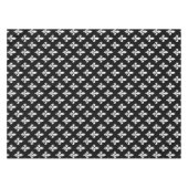 Lilie Pattern, Royal French, White on Black Tischdecke (Vorderseite (Horizontal))
