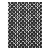 Lilie Pattern, Royal French, White on Black Tischdecke (Vorderseite)