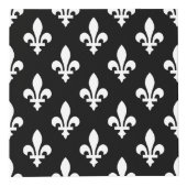 Lilie Pattern, Royal French, White on Black Würfel (Rechts)