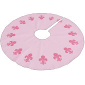 Lilie Pink Brushed Polyester Tree Skirt Polyester Weihnachtsbaumdecke (Schrägansicht)