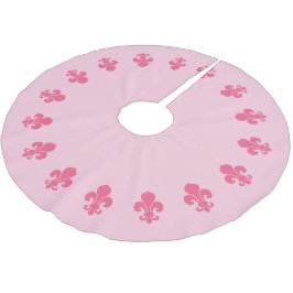 Lilie Pink Brushed Polyester Tree Skirt Polyester Weihnachtsbaumdecke