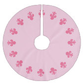 Lilie Pink Brushed Polyester Tree Skirt Weihnachtsbaumdecke (Vorderseite)