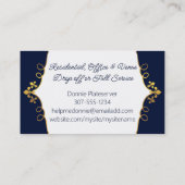 Lilie Platte Einstellung Koch Catering kulinarisch Visitenkarte (Rückseite)