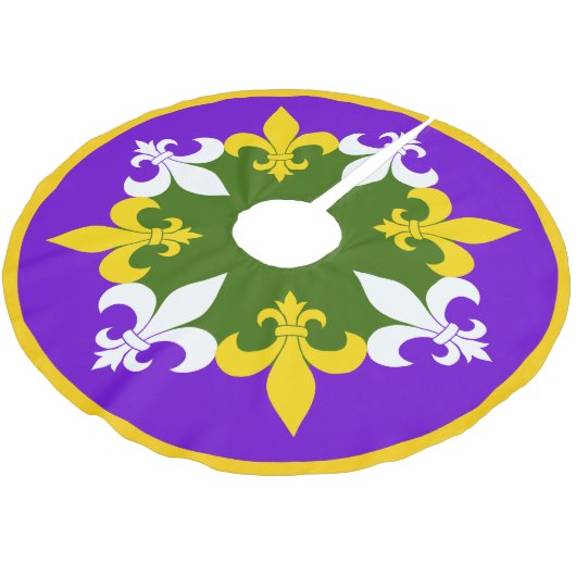 Lilie Polyester Weihnachtsbaumdecke (Schrägansicht)