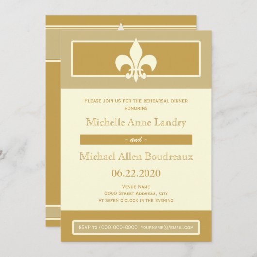 Lilie Poster Style Probe Dinner Einladung (Vorne/Hinten)