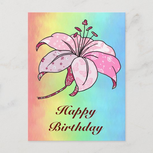 Lilie postkarte (Vorderseite)