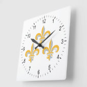 Lilie Quadratische Wanduhr (Winkel)