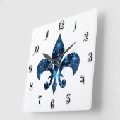 Lilie Quadratische Wanduhr (Winkel)
