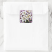 Lilie Quadratischer Aufkleber (Tasche)