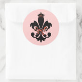 Lilie Queen mit Bogen Runder Aufkleber (Tasche)