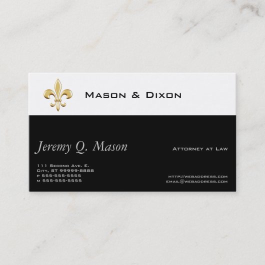 Lilie / Rechtsanwalt Visitenkarte (Vorderseite)