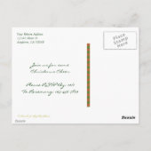 Lilie Red Green Custom Holiday Einladung Postkarte (Rückseite)