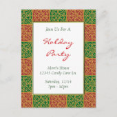 Lilie Red Green Custom Holiday Einladung Postkarte (Vorderseite)