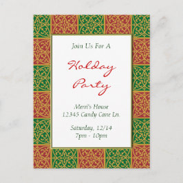 Lilie Red Green Custom Holiday Einladung Postkarte