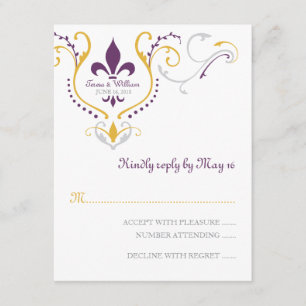 Lilie Reply Card RSVP Karte
