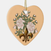 Lilie Rose Zollschmuck Keramik Ornament (Rechts)