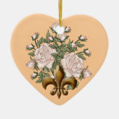 Lilie Rose Zollschmuck Keramik Ornament (Vorne)