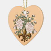Lilie Rose Zollschmuck Keramik Ornament (Links)