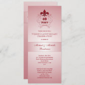 Lilie Ruby Anniversary Einladung (Vorne/Hinten)