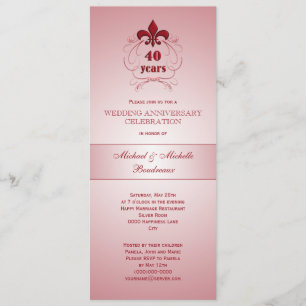 Lilie Ruby Anniversary Einladung