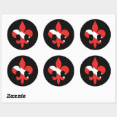 Lilie rund um Stickers (Blatt)
