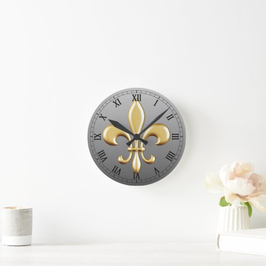 Lilie Runde Wanduhr (Zuhause)