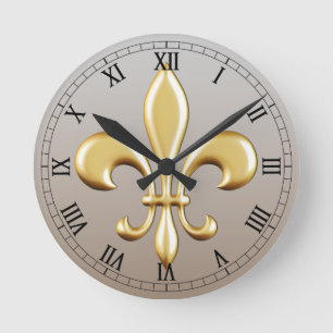 Lilie Runde Wanduhr