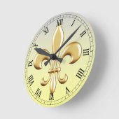 Lilie Runde Wanduhr (Winkel)