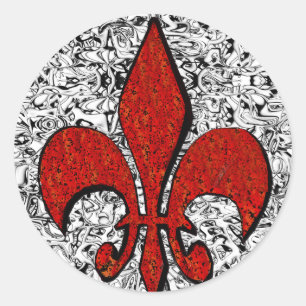 Lilie Runder Aufkleber