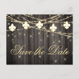 Lilie Rustikale Lichter | Boho Chic Wedding Ankündigungspostkarte