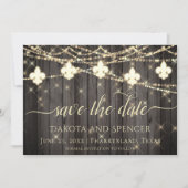 Lilie Rustikale Lichter | Boho Chic Wedding Save The Date (Vorderseite)