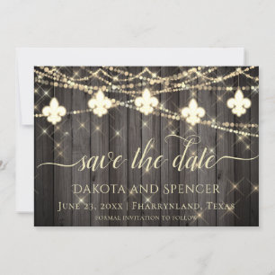 Lilie Rustikale Lichter Boho Chic Wedding Save The Date
