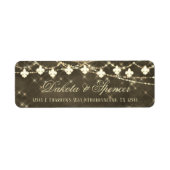 Lilie Rustikale Lichter | Boho Rücksendeadresse (Vorne)