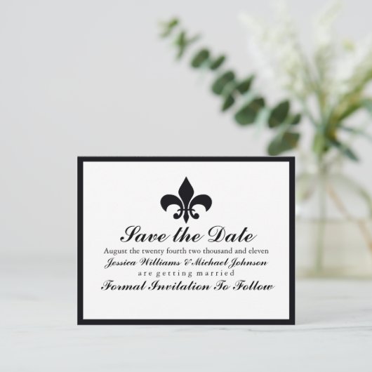 Lilie Save the Date (Stehend Vorderseite)