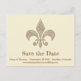 Lilie Save the Date Simple Elegant Wedding Ankündigungspostkarte